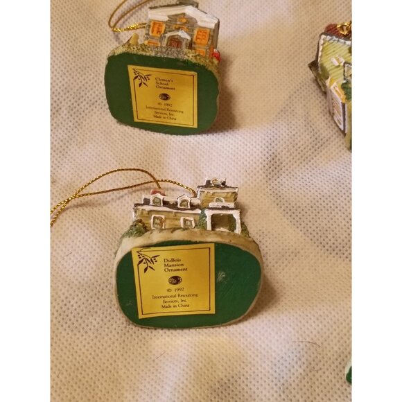 Liberty Falls Christmas Tree Ornament Set 6 Hand Painted L02 Vintage 90s - Picture 7 of 10